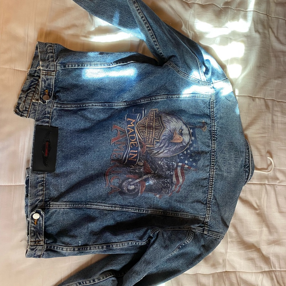 Vintage denim Harley Davidson jacket